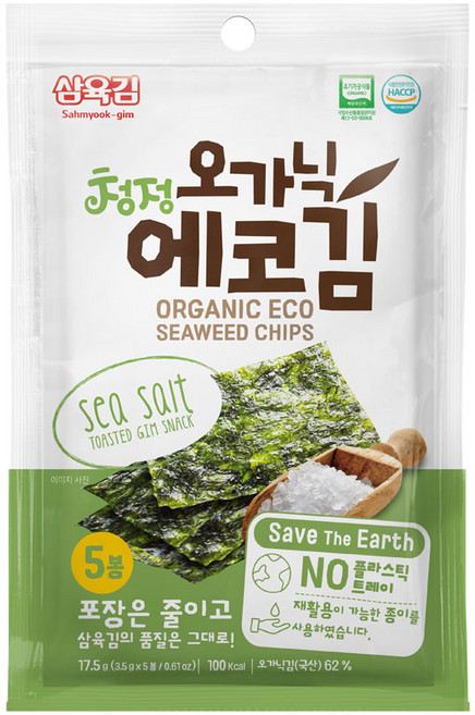 삼육김 오가닉 에코김, 3.5g, 5개