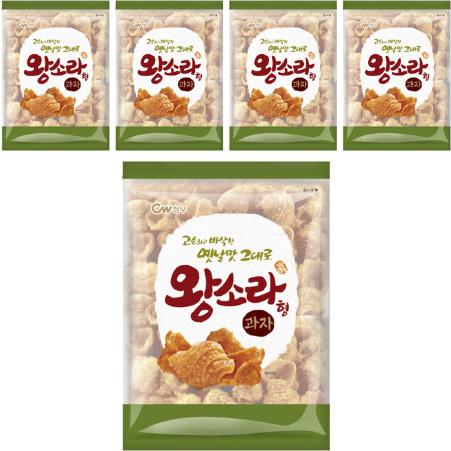 청우식품 왕소라형과자, 120g, 5개