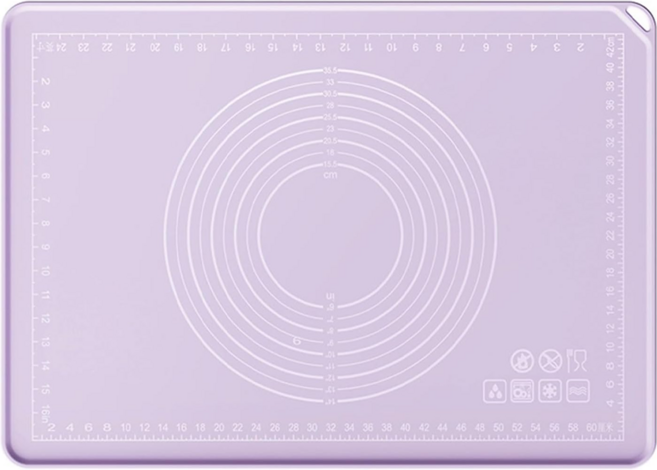 Couselect 北歐風帶刻度矽膠烘焙墊 浪漫紫, 1個