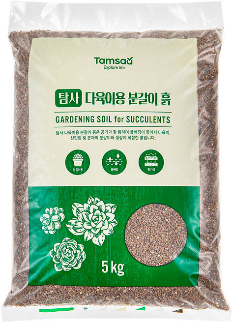 탐사 다육이용 분갈이 흙 5kg, 1개