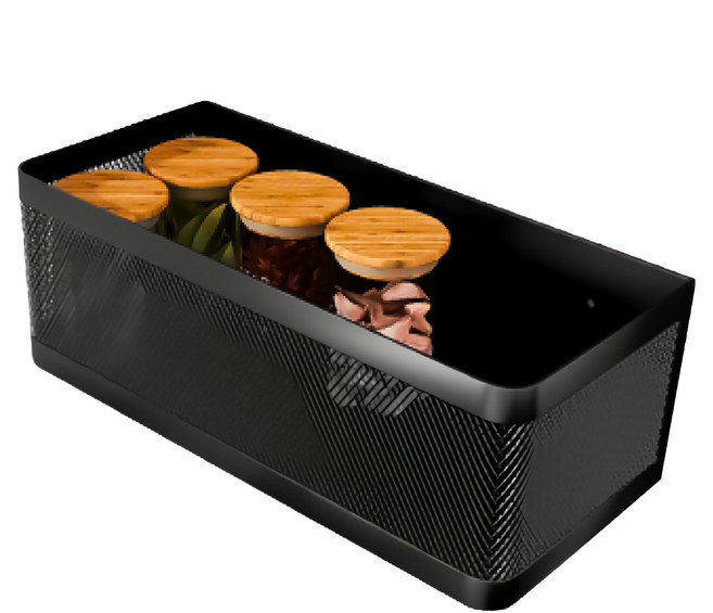 小麥購物 冰箱磁吸置物架, 黑色, 1個