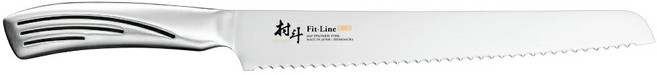 SHIMOMURA 下村工業 村斗Fit-Line系列 日本燕三條製麵包刀, 銀色, 1支