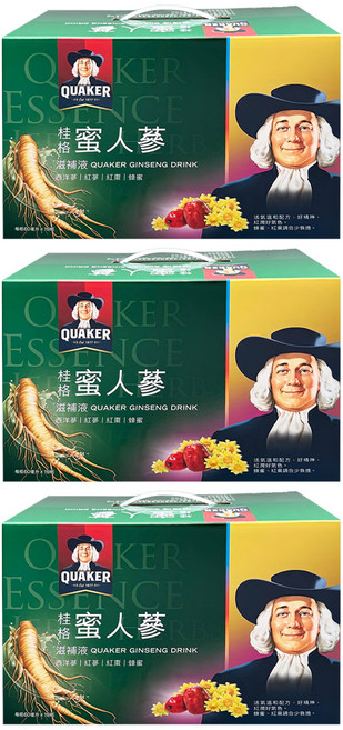 QUAKER 桂格 蜜人蔘滋補液禮盒, 1.14L, 3盒