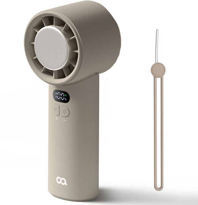 오아 아이스볼트 휴대용 미니 급속 냉각 아이스 에어컨 핸디 선풍기, OPFN-005BE, 베이지