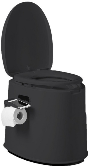 디어모모 노인 캠핑 이동식 휴대용 좌변기, 블랙, 1개