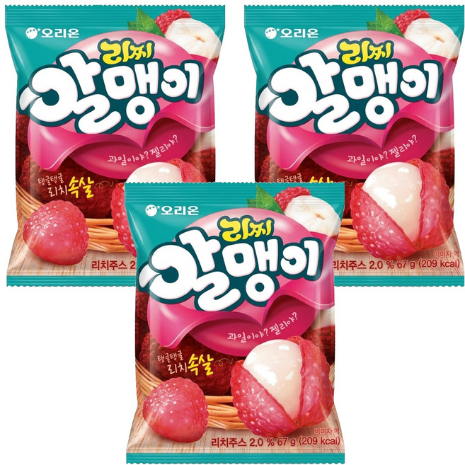 ORION 好麗友 夾心軟糖 荔枝, 67g, 3包