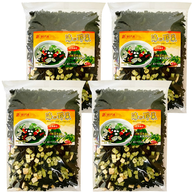 海藻問屋 海的野菜 豆腐蘑菇, 90g, 4包