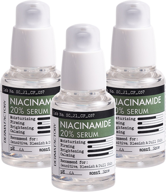 DermaFactory 菸鹼醯胺20%精華, 3瓶, 30ml