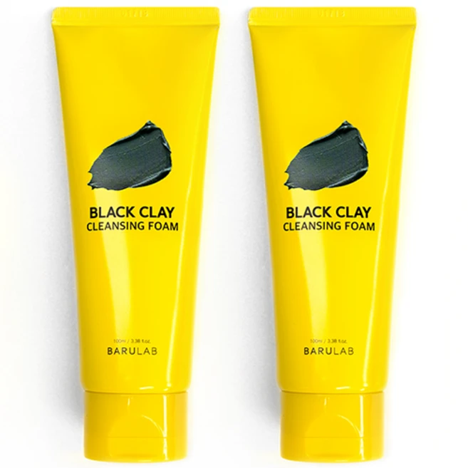 바루랩 블랙 클레이 클렌징 폼, 2개, 100ml - 쿠팡
