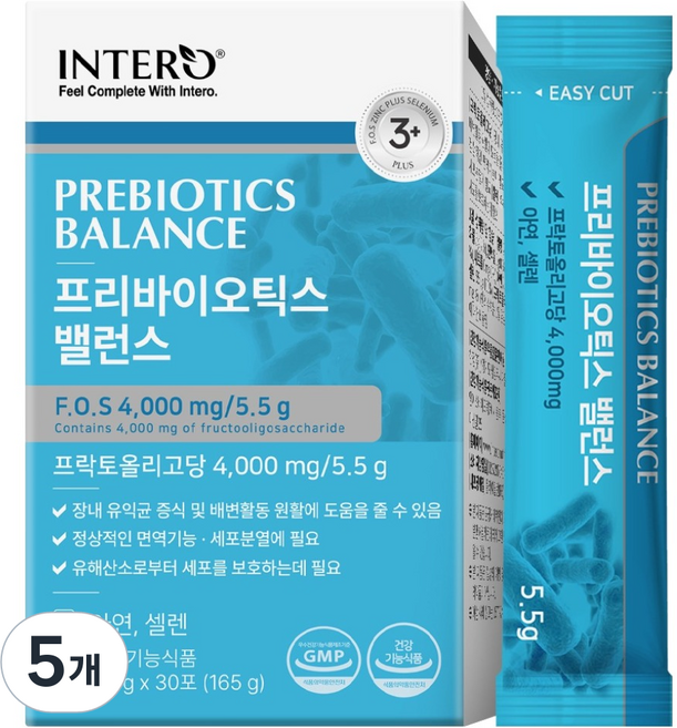 인테로 프리바이오틱스 밸런스, 165g, 5개