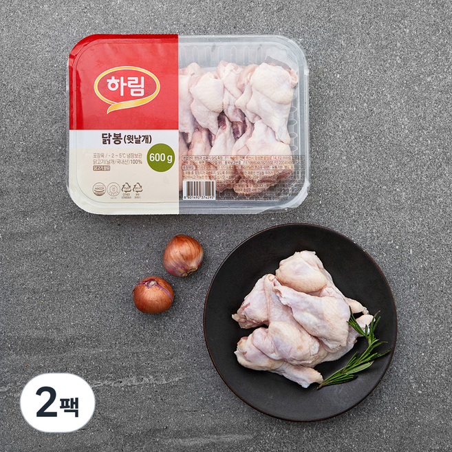 하림 닭봉 (냉장), 600g, 2팩