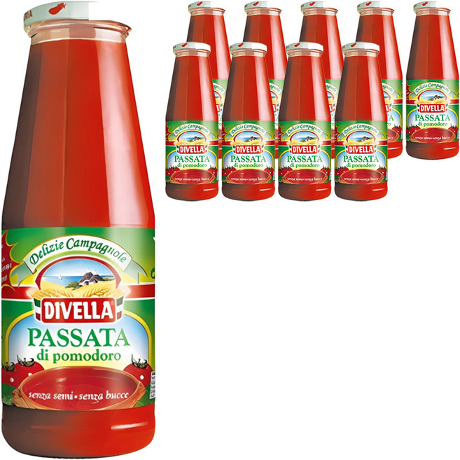 디벨라 토마토 퓨레 파스타 피자 스프 소스, 680g, 10개