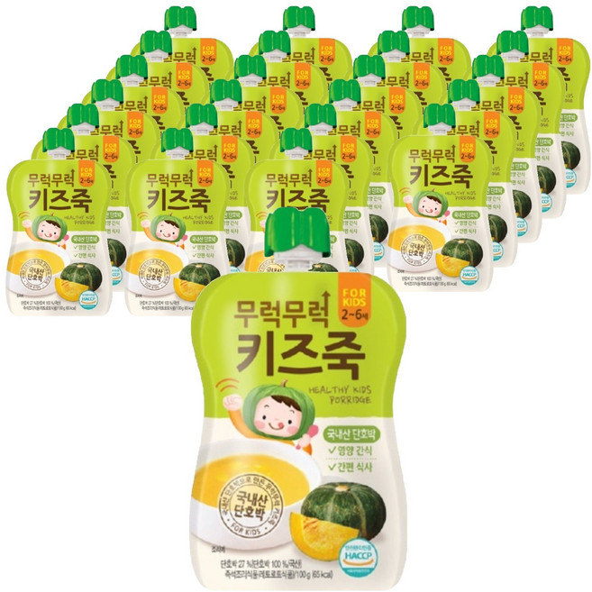 이유케어스 무럭무럭 키즈죽, 단호박, 24개, 100g