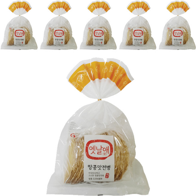 청우식품 옛날애 땅콩 전병, 250g, 6개