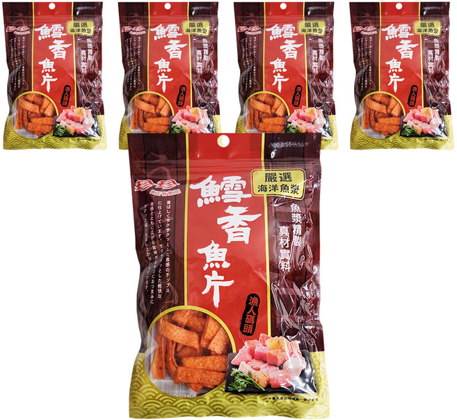 珍珍 鱈香魚片, 80g, 5包
