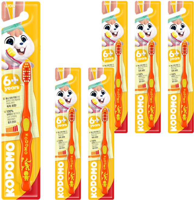 코도모 6세이상 어린이 칫솔, 랜덤 발송, 1개입, 6개