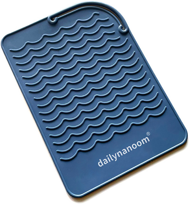 일상나눔 데임 방지 실리콘 고데기 패드, 블루