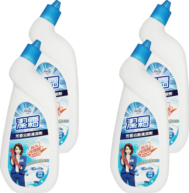 farcent 花仙子 潔霜 芳香浴廁清潔劑 清新皂香, 4個, 750g