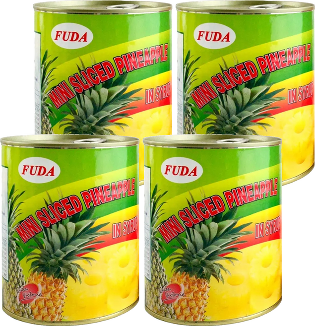 FUDA 富達 迷你鳳梨片, 830g, 4罐