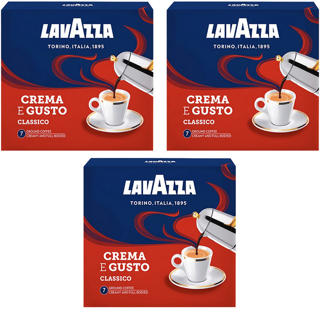 LAVAZZA Crema e Gusto 經典咖啡粉, 250g, 2個裝, 3組