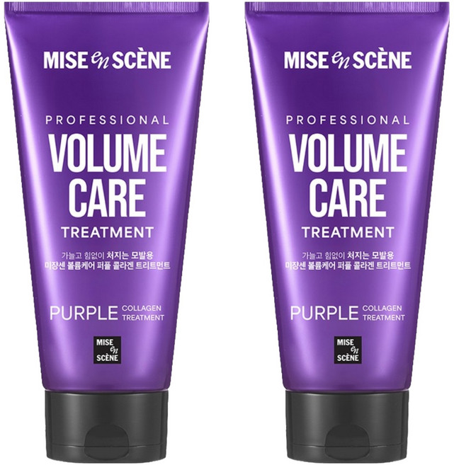 미쟝센 볼륨케어 퍼플 콜라겐 트리트먼트 프루티 플로럴향, 2개, 330ml