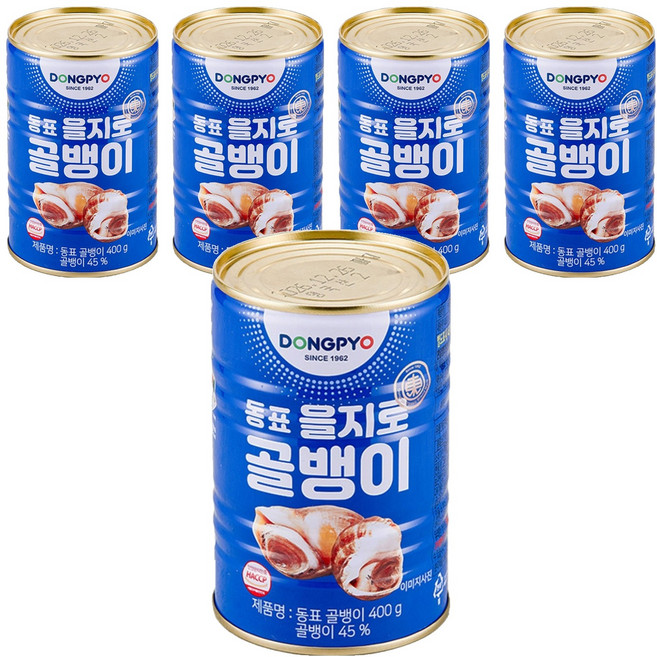 동표을지로 골뱅이 통조림, 400g, 5개