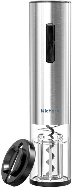 키체라 충전식 스테인리스 전동 와인오프너, 혼합색상, 1개