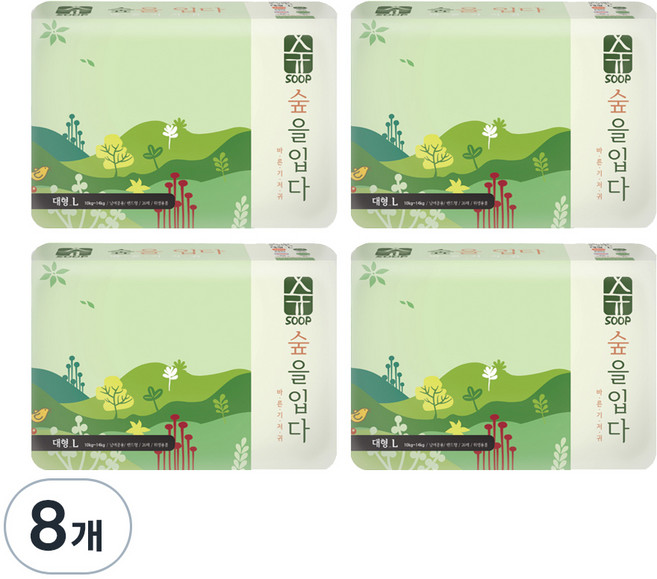 SOOP 밴드형 기저귀 아동용, 208매, 대형(L)