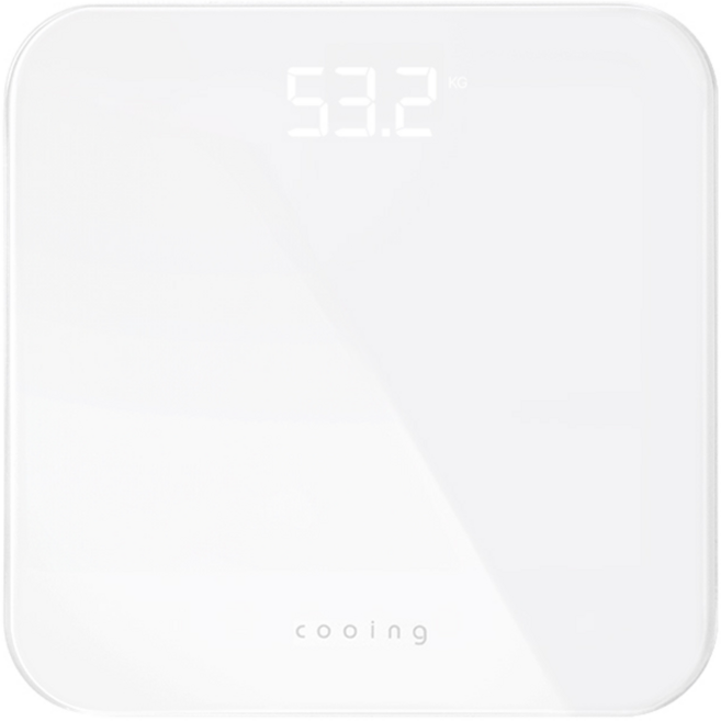 쿠잉전자 디지털 LED 체중계, BDS-260WH, 화이트, 1개