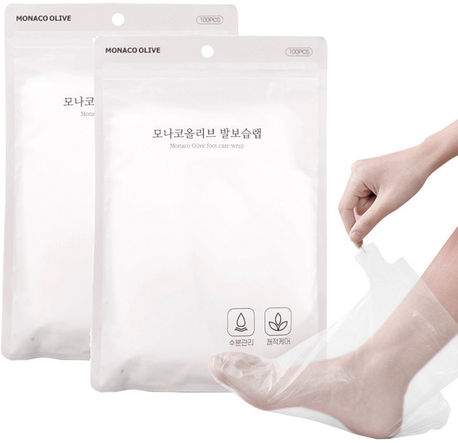 모나코올리브 발 보습 위생랩, 2개