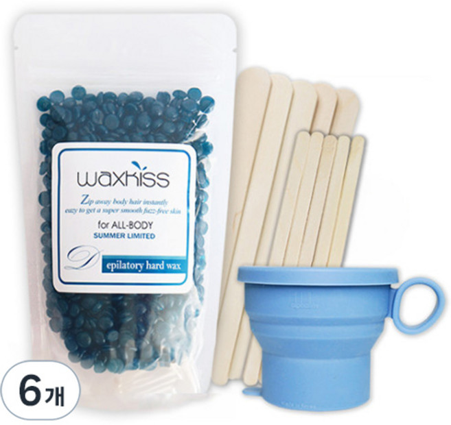 왁스키스 올바디용 셀프왁싱 올인원키트, 100g, 6개