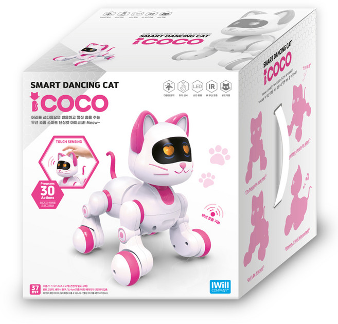 아이윌컴퍼니 스마트 댄싱캣 아이코코 ROBOT TOY, 화이트, 1개