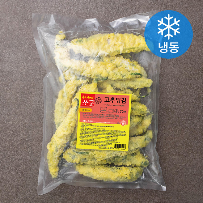 쏘굿 수제 고추튀김 (냉동), 1kg, 1개