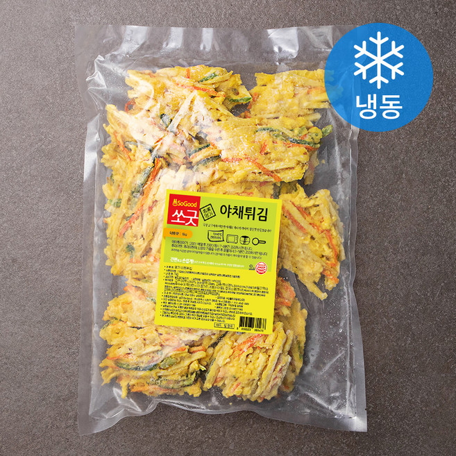 쏘굿 수제 야채튀김 (냉동), 1kg, 1개