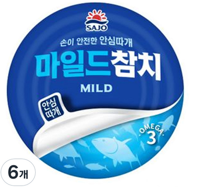 사조 마일드 참치, 150g, 6개