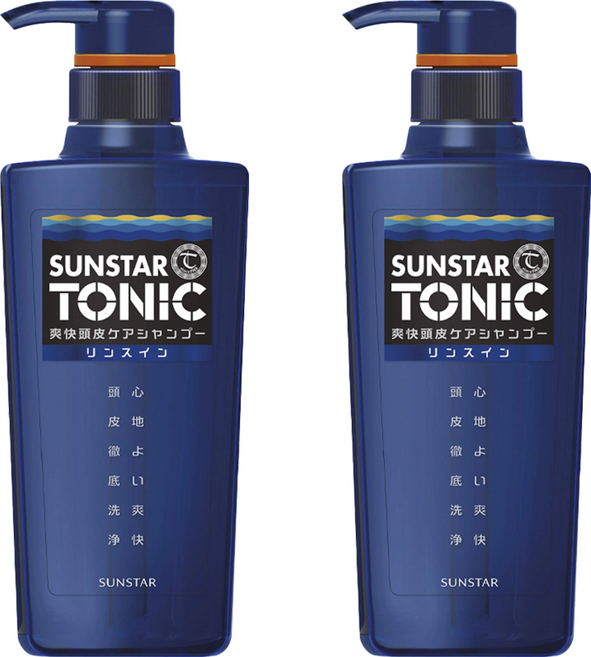SUNSTAR 三詩達 TONIC 本體 藍色清爽 頭皮二合一洗髮精, 460ml, 2瓶