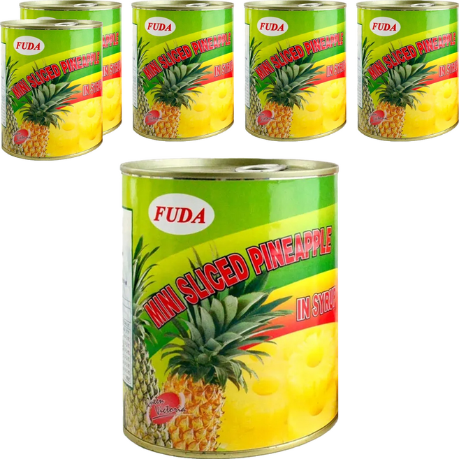 FUDA 富達 迷你鳳梨片, 830g, 6罐