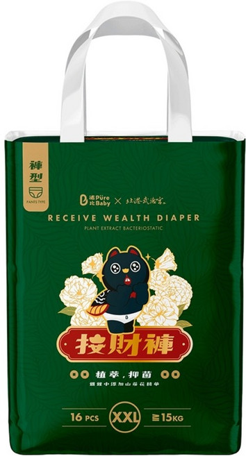 波比 PureBaby 植萃抑菌接財褲 褲型 15kg, 2XL, 16片