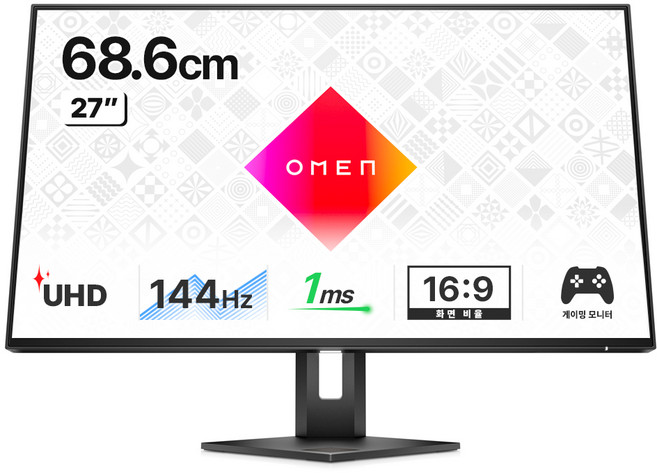 HP 4K UHD OMEN 27u 게이밍 모니터, 68cm, 3G6W1AA