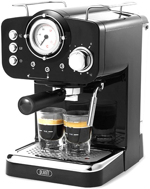 플랜잇 에스프레소 커피머신 2in1, PCM-F15B (블랙)