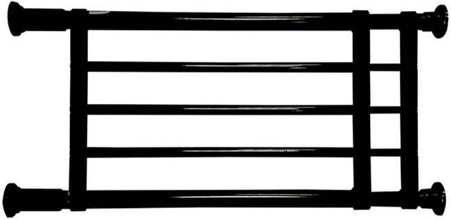 썬데코 강력 이중스프링 압축방식 선반 4호, 블랙, 1개