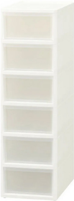 JEJ ASTAGE 小物抽屜櫃 S6, 6層, 白色