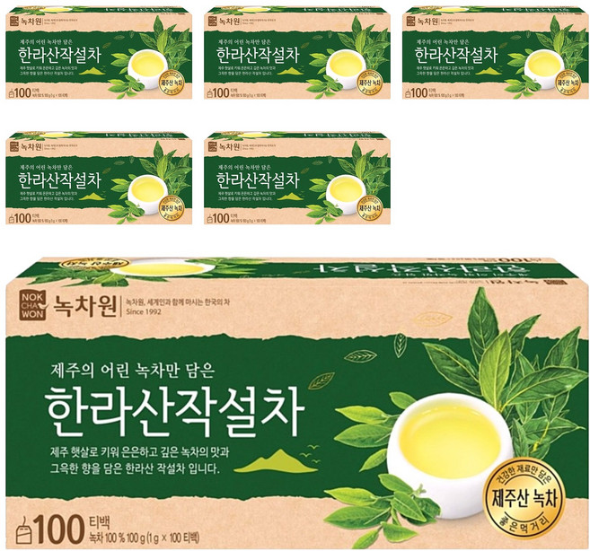 녹차원 한라산작설차, 1g, 100개입, 6개