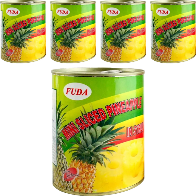 FUDA 富達 迷你鳳梨片, 830g, 5罐