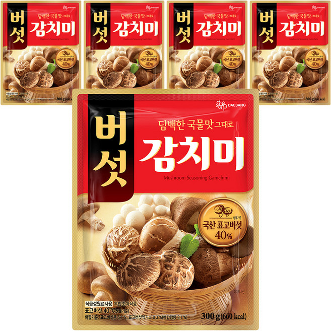 대상 버섯 감치미, 300g, 5개