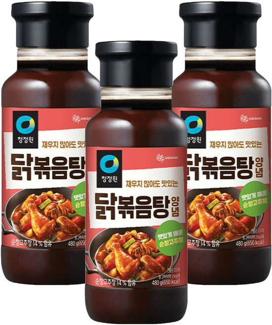 청정원 닭볶음탕 양념, 480g, 3개