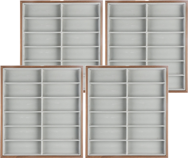 안경진열대 우드 12칸, 혼합색상, 4개