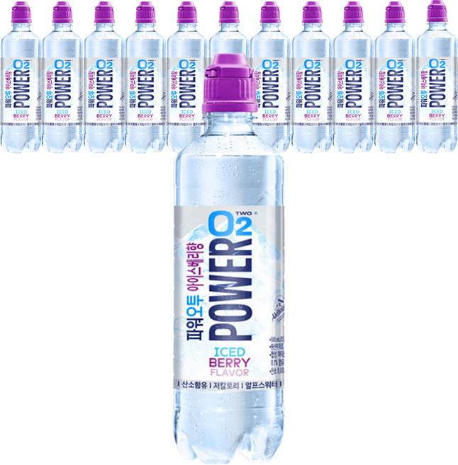 Power O2 冰莓果, 500ml, 12個