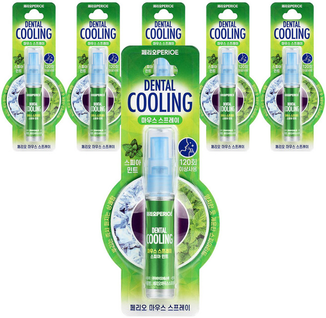 페리오 마우스 스프레이 스피아민트, 6.2ml, 6개