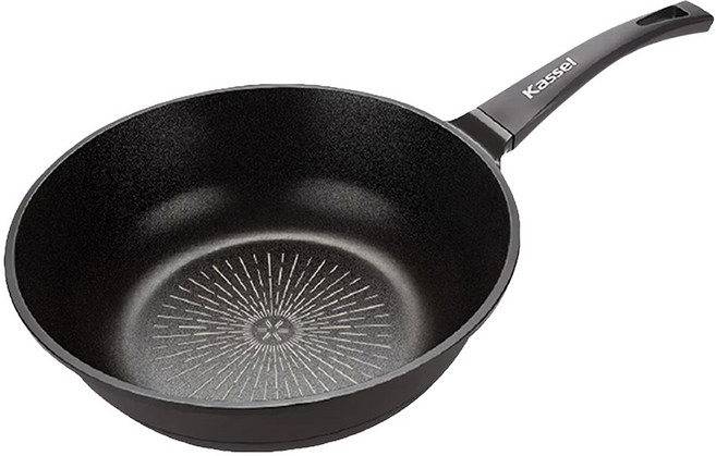 Kassel 鑽石超導熱不沾輕炒鍋 輕量鍋身 不挑爐具 洗碗機適用, 28cm, 1個